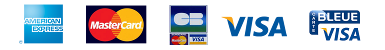 Credit card payment: Visa, Mastercard, American Express - AMEX
